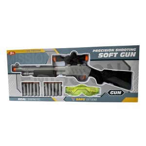 Brinquedo Pistola de Dardos Estilo Rifle com Mira + Óculos