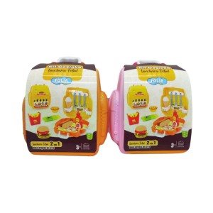 Kit Brinquedo 2 Em 1 Lancheira Vira Cozinha Folia 14 Peças