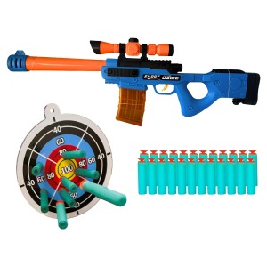 Brinquedo Lançador de Dardos Grande Com 24 Dardos Mira e Alvo