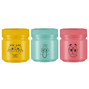 Kit 3 Mini Potes Organizadores Bob Esponja 150ML