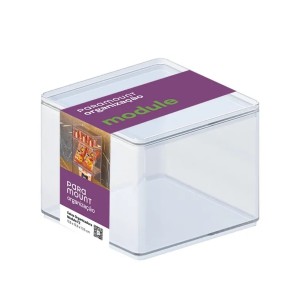 Caixa Organizadora Module F2 13,6x13,6x11cm Transparente