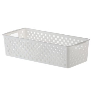 Cesto Organizador Quadratta Branco 15x34x9cm da Paramount