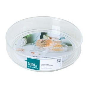 Organizador Diamond Giratório 18x18x4,0cm Transparente