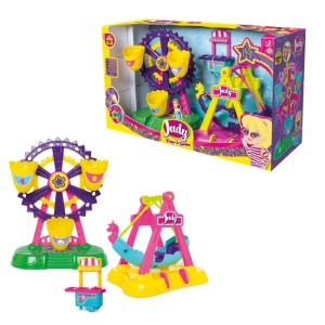 Brinquedo Parque De Diversões C Roda Gigante E Barco Viking