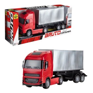 Brinquedo Caminhão De Carga Com Container Samba Toys