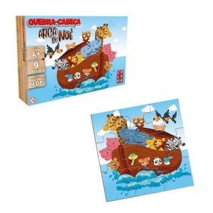 Quebra-Cabeças Infantil Arca de Noé 9 Peças Pais & Filhos