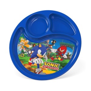 Prato Infantil Sonic 3 Divisórias - Organizado e Divertido