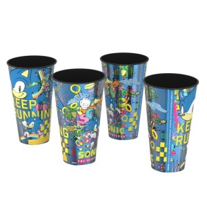 Kit Festa com 4 Copos do Sonic de 500ml Sega Geek