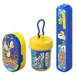 Kit Escola com 3 Potes Organizadores Multiuso Sonic