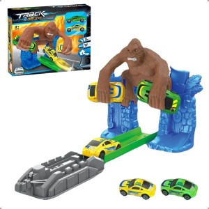 Brinquedo Pista De Carrinho Com Looping E lançador Colorido