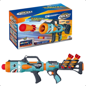 Brinquedo Lançador De Dardos Estilo Foguetes Grande Colorida