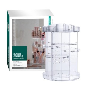 Organizador de Cosméticos Elegance Giratório Transparente
