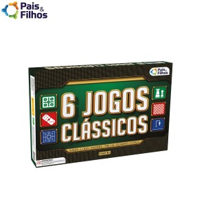 Jogo de Tabuleiro com 6 Jogos Clássicos