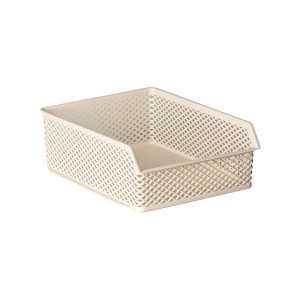 Organizador Empilhável Línea 28x22x10 cm  Creme