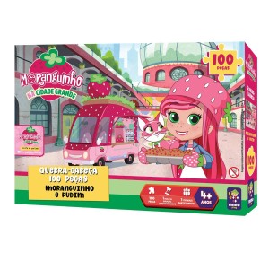 Quebra Cabeça Moranguinho na Cidade Grande com 100 Peças