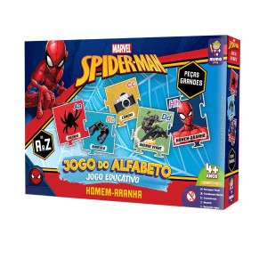 Jogo educativo do Alfabeto do Homem Aranha Marvel com 26 pçs