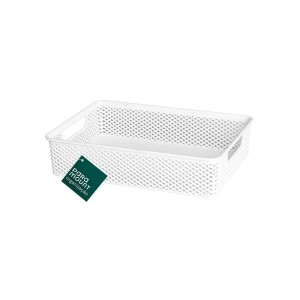 Cesto Organizador Línea 39x27x7,5cm Branco Paramount